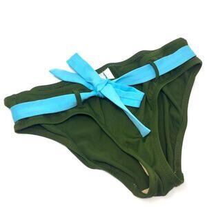 J Crew Belted Olive Green Swim Bikini Bottom M